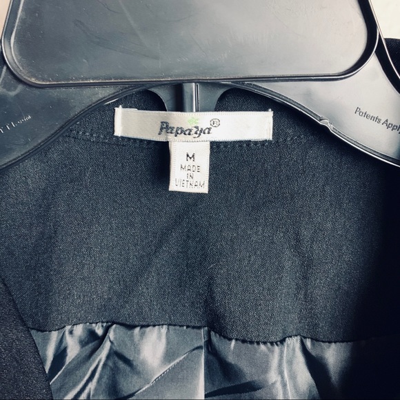 Papaya black stretch one-button Blazer Sz S/M juniors fitted business casual - Picture 8 of 16